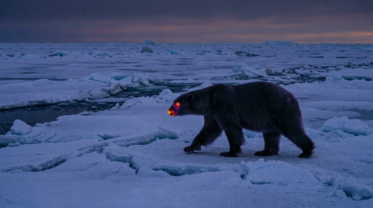 Imagens térmicas revelam como ursos-polares quase não perdem calor no frio extremo