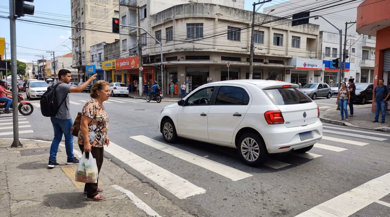 Motoristas que freiam ”sem querer” em cima da faixa de pedestre precisam conhecer o art. 214 do CTB