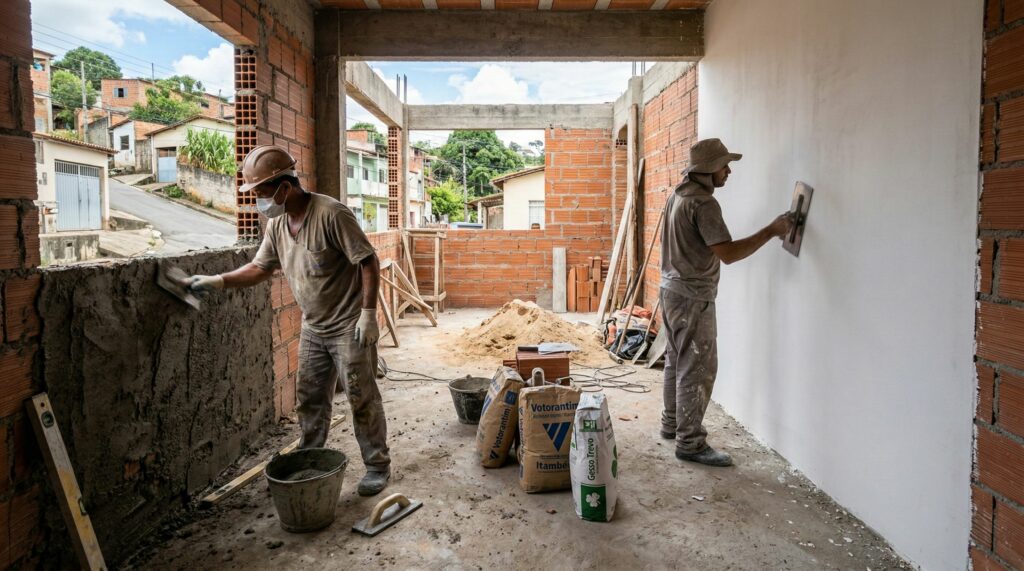 Como escolher entre gesso e reboco na hora de reformar ou construir sua casa