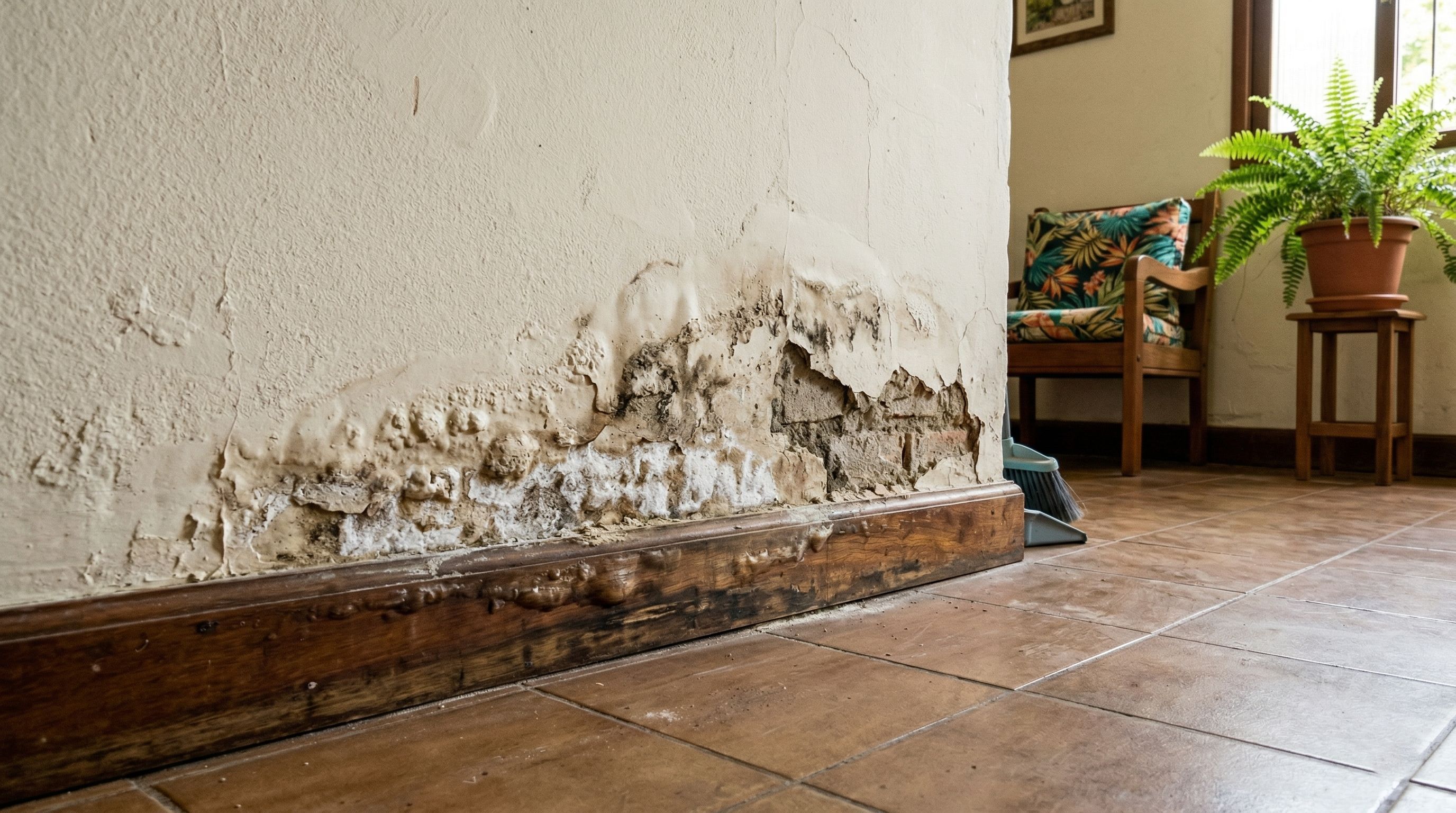 Como resolver umidade no rodapé da sua parede sem quebrar a parede toda