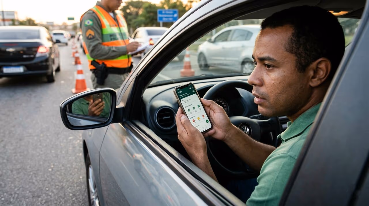 É permitido consultar multas e a situação do veículo durante a blitz de trânsito?