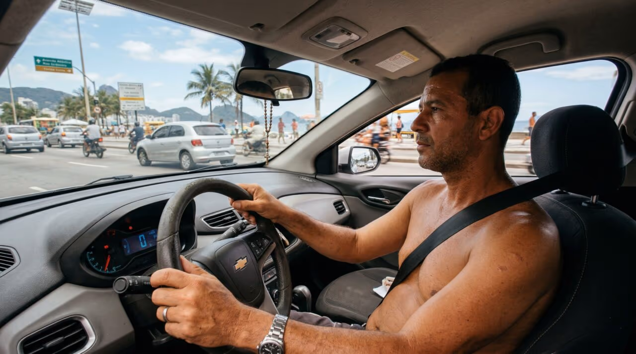 Motoristas que dirigem sem camisa precisam ter cuidado com esssa regra