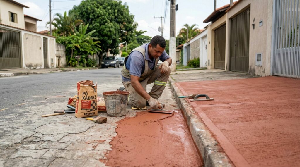 Misturar cimento com pó de xadrez: a técnica proibida que está revolucionando pisos