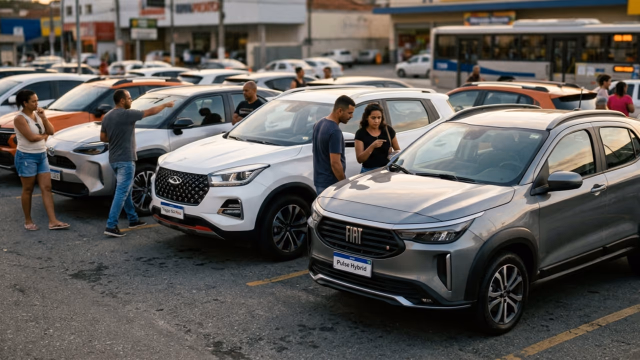 Híbridos mais baratos de 2026 acendem disputa entre Fiat, Caoa Chery e outros rivais