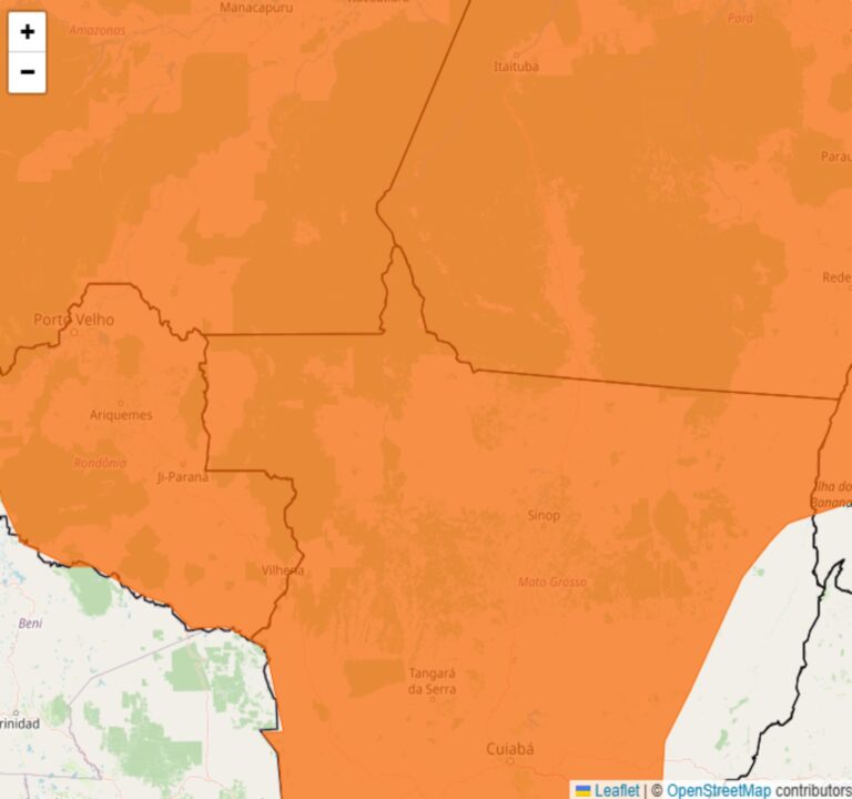 Inmet emite alerta de perigo para fortes chuvas no dias 24 e 25