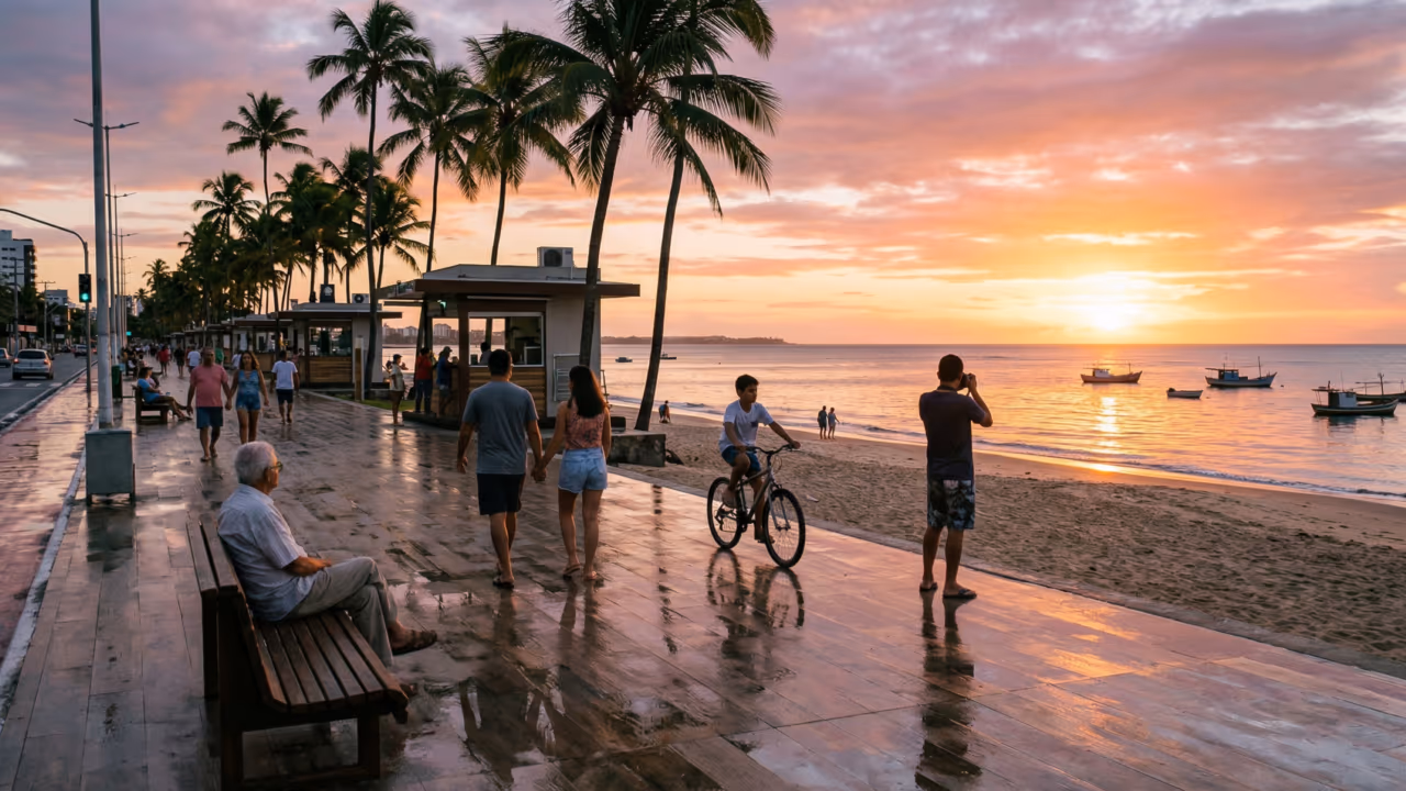 A cidade onde o pôr do sol virou parte da identidade turística e ajudou a transformar a paisagem em espetáculo cotidiano