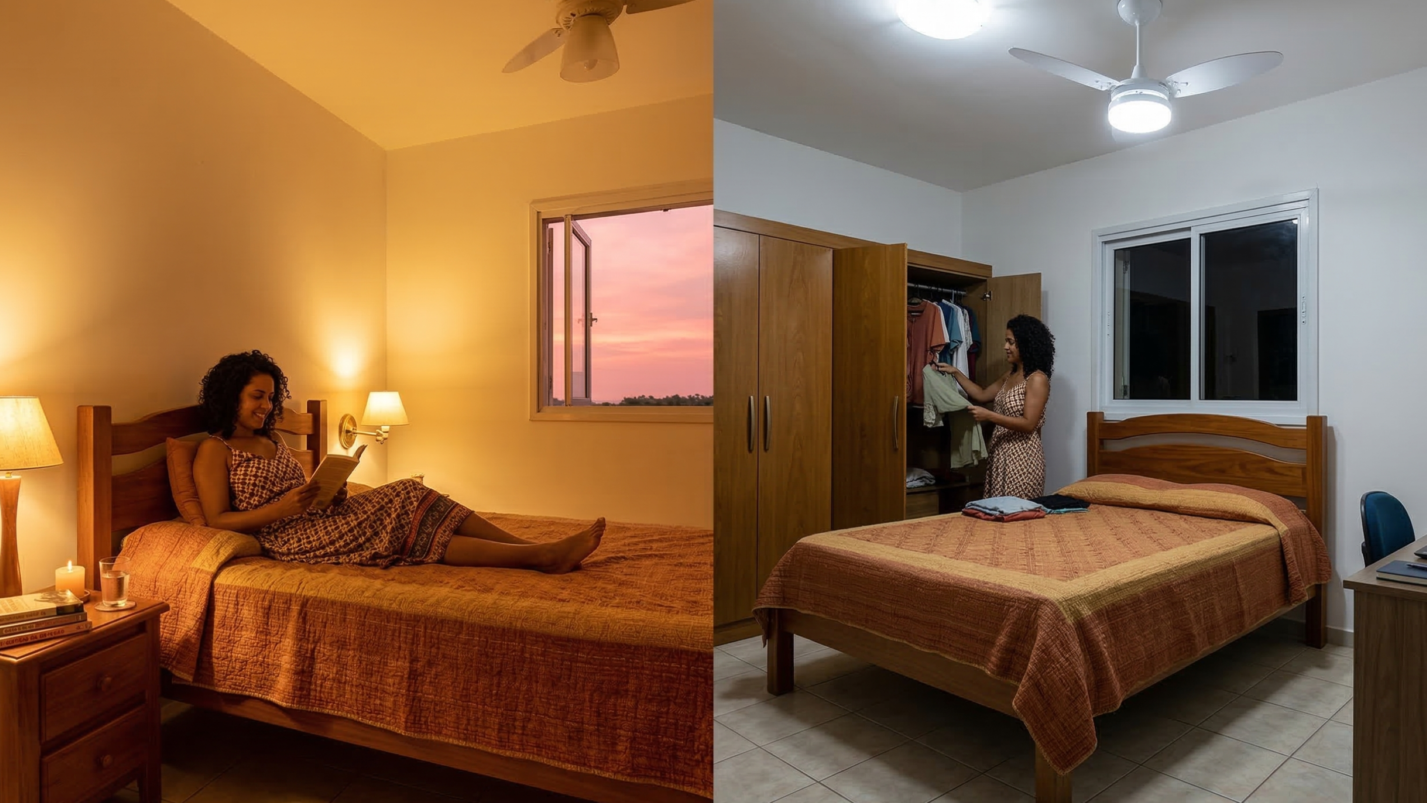 O motivo curioso que faz a luz amarela parecer mais acolhedora do que a luz branca