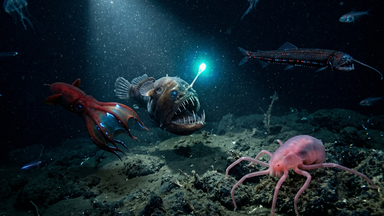 A zona abissal esconde muitas criaturas estranhas no oceano