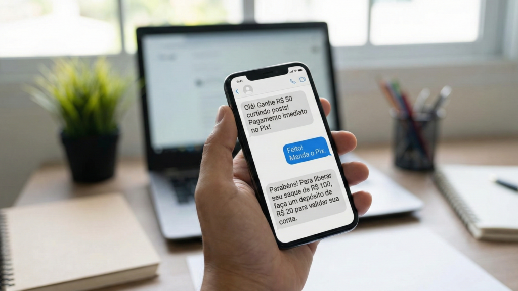 Golpe da tarefa remunerada no Telegram: como os níveis te viciam e o saque nunca libera de verdade