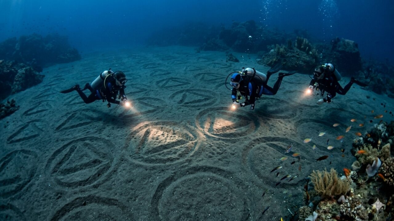 Mergulhadores encontram no fundo do Mediterrâneo 1.400 círculos gigantes desenhados na areia e pode impactar pesquisas sobre os oceanos