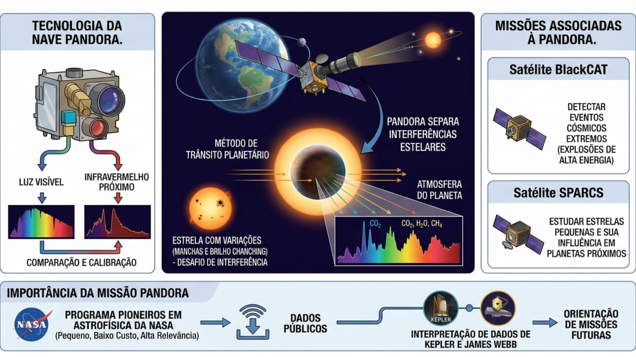 Objetivo da missão é reconhecer exoplanetas distantes da Terra via técnica transito planetário