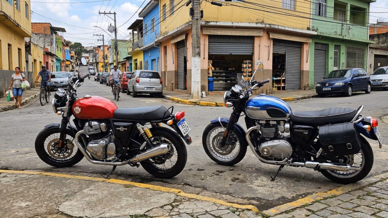 Royal Enfield, Triumph e a nova moto de desejo mostram por que o visual está pesando tanto quanto a ficha técnica