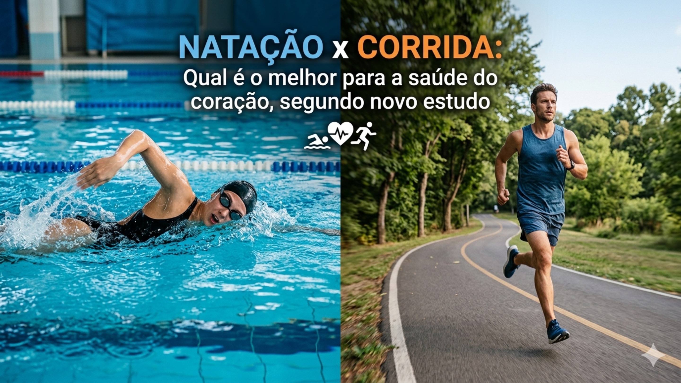 Natação x Corrida: Qual é o melhor para a saúde do coração, segundo novo estudo