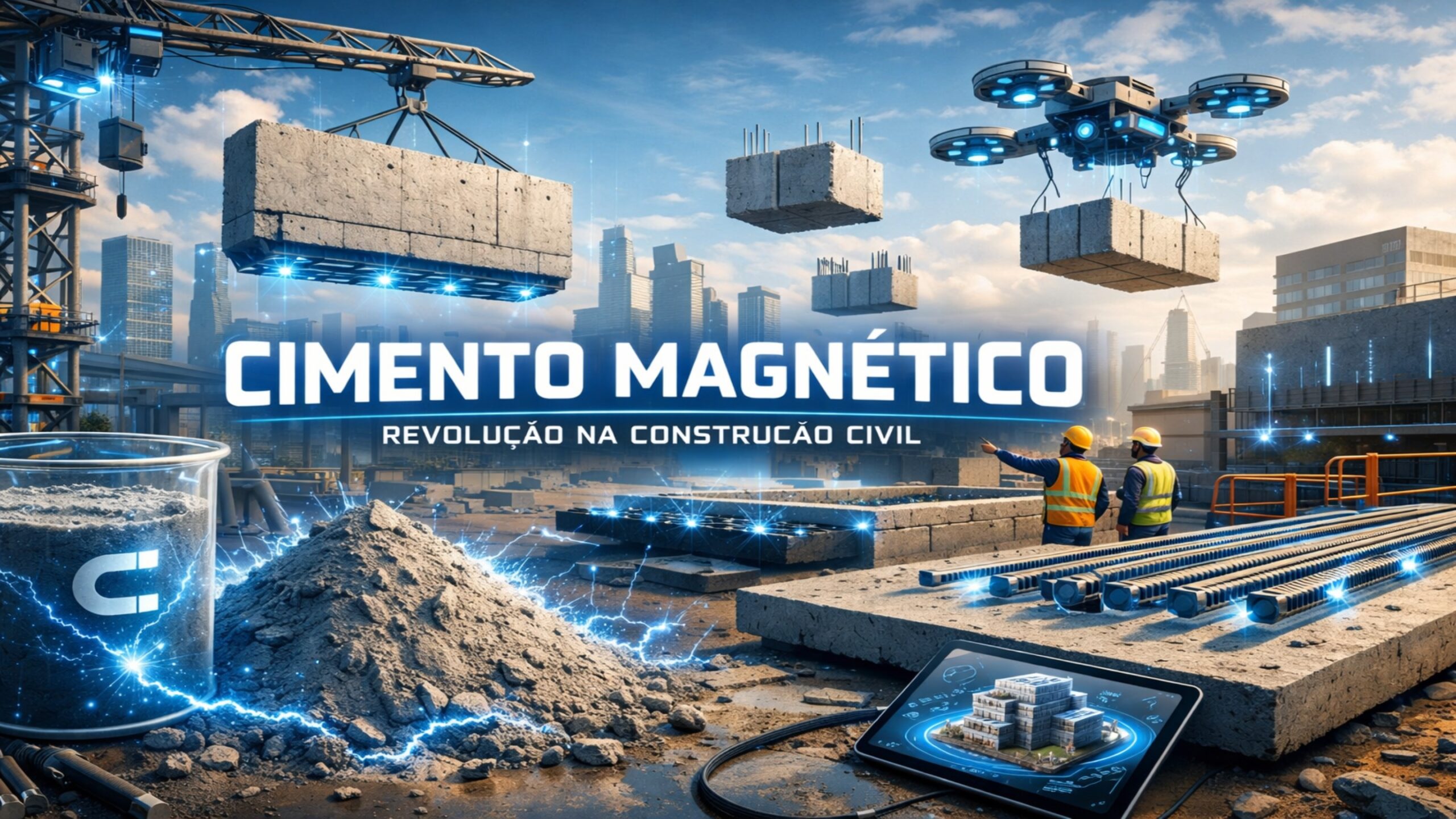 Ninguém esperava por isso: jovem de 29 anos cria cimento magnético e revoluciona a indústria da construção civil