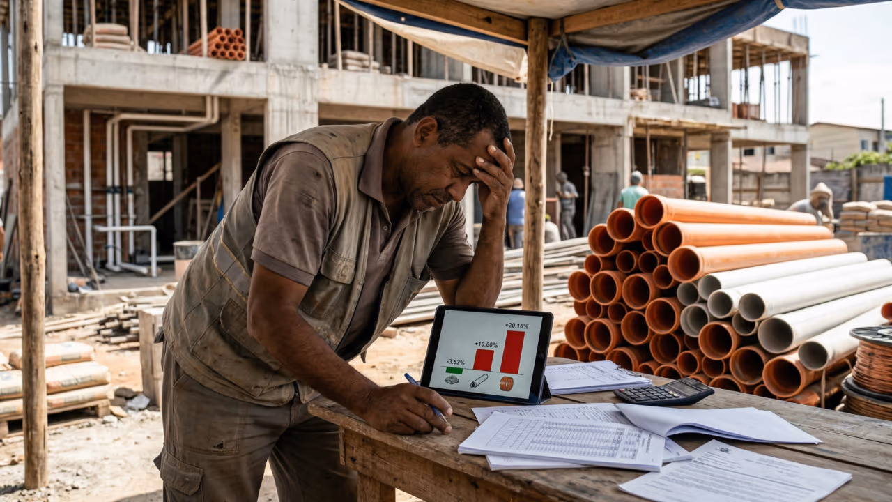 Material de construção que subiu mais que o cimento em 2026 já pressiona obras no Brasil