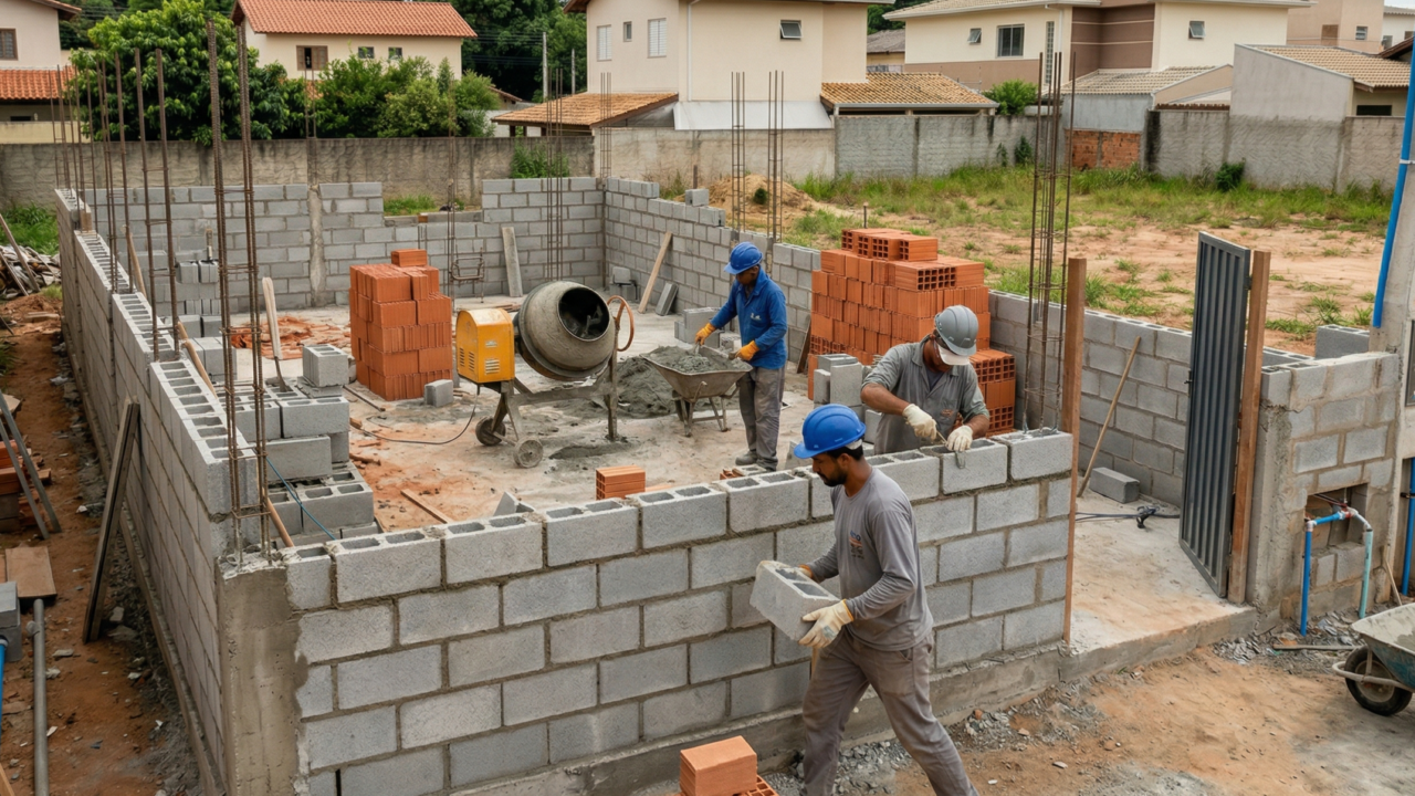 Sem mão de obra, sua construção não anda