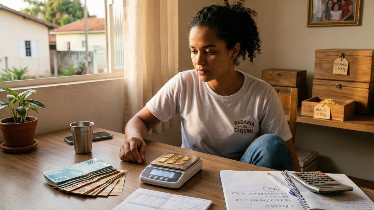 Quanto ouro é possível comprar com o salário médio brasileiro