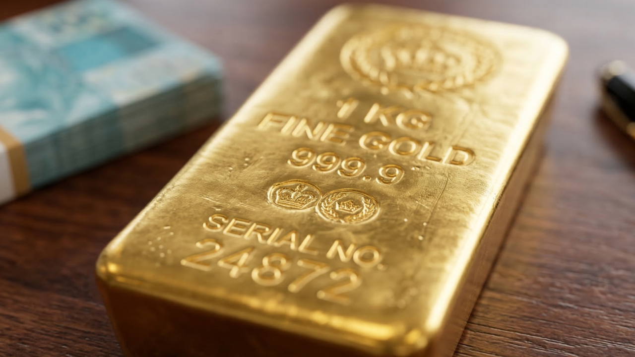R$ 1 milhão rende pouco mais de 1 kg de ouro