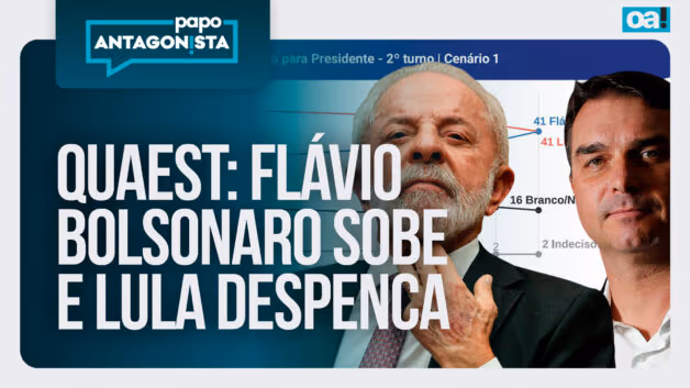 Papo Antagonista: Quaest: Flávio Bolsonaro sobe e Lula despenca