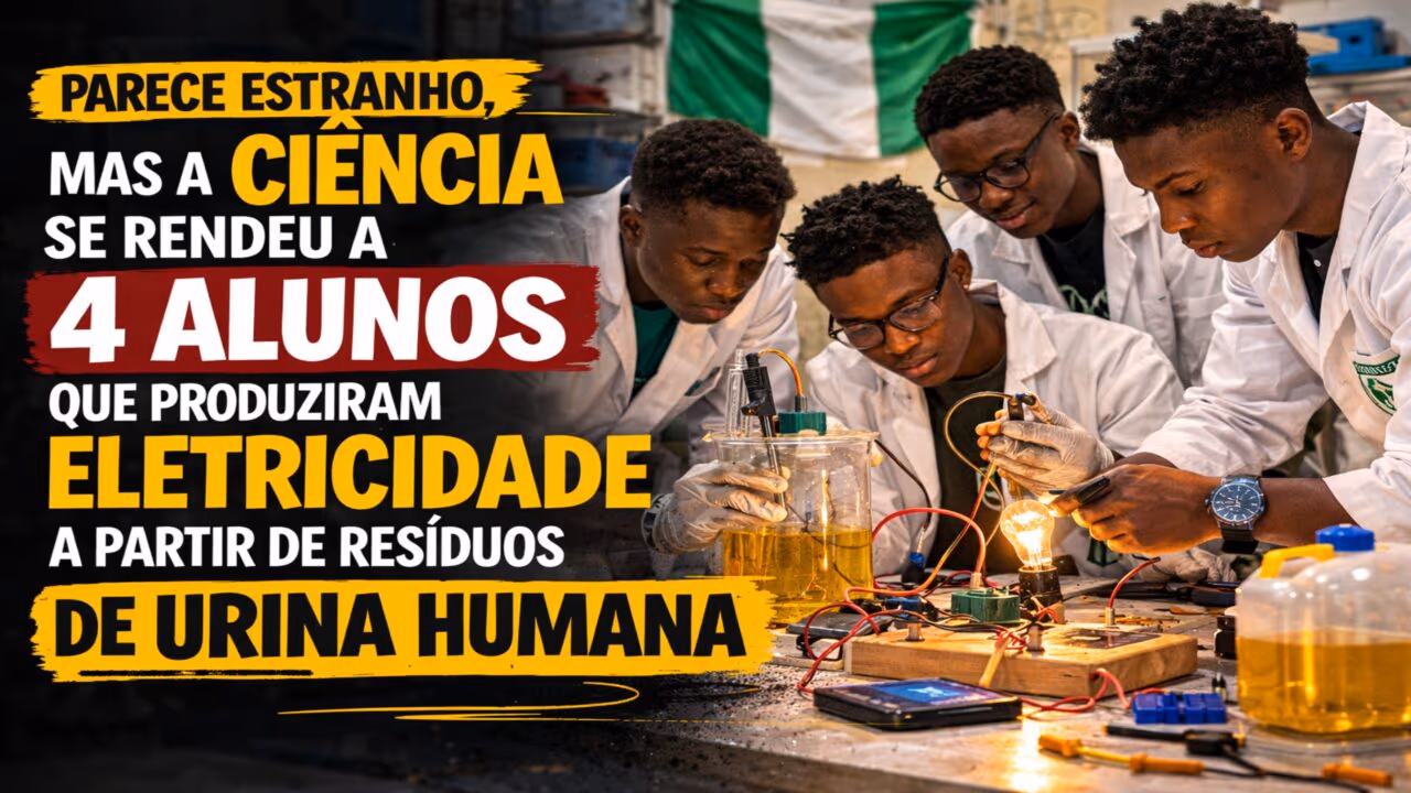 Parece estranho, mas a ciência se rendeu a 4 alunos que produziram eletricidade a partir de resíduos de urina humana