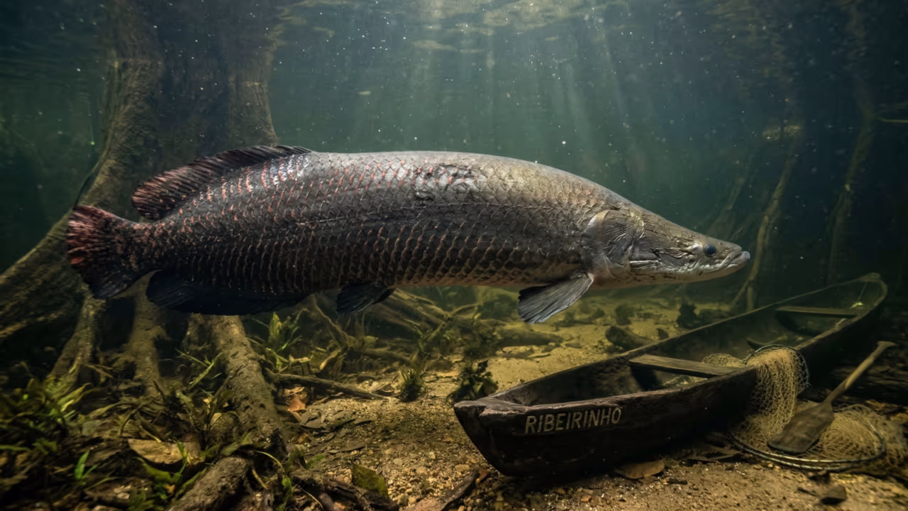 Esse peixe amazônico pode ultrapassar 3 metros e é um dos maiores peixes de água doce do mundo