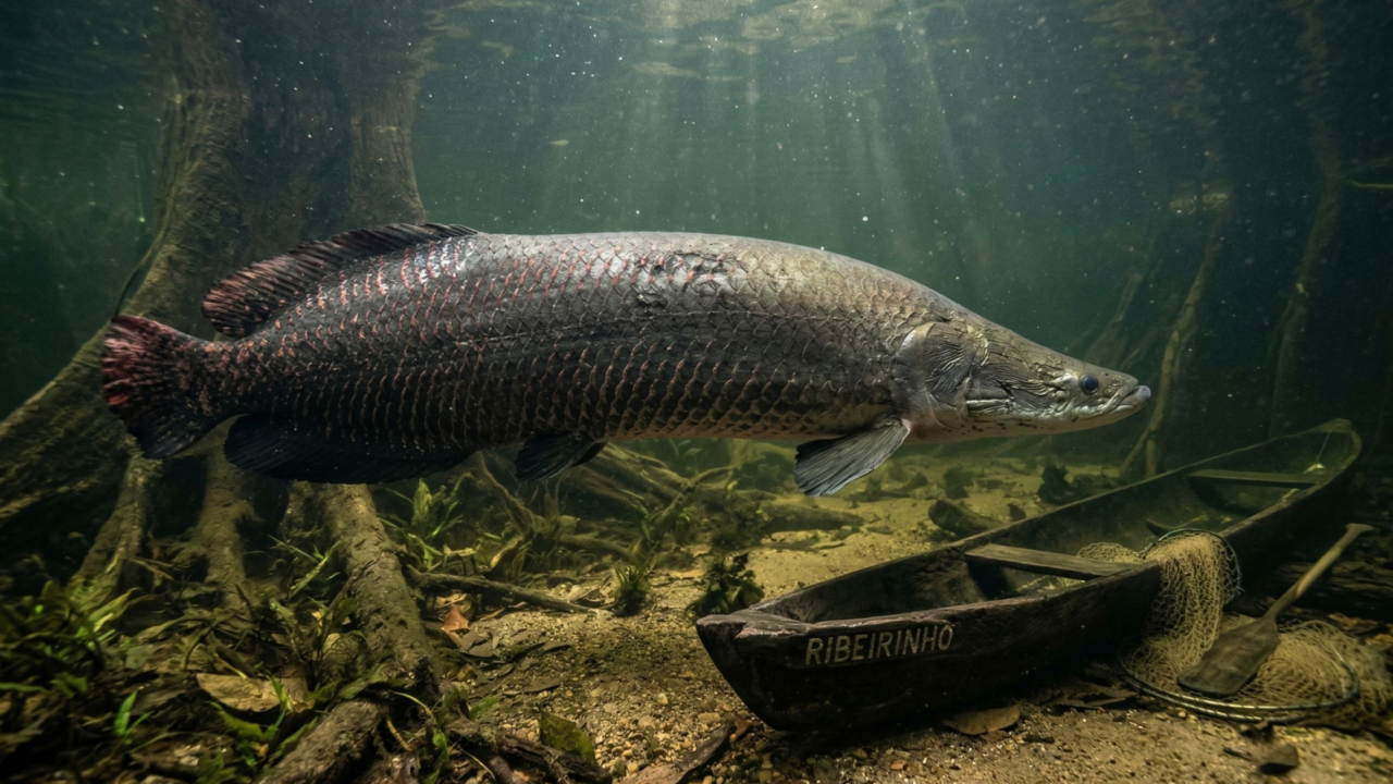 Esse peixe amazônico pode ultrapassar 3 metros e é um dos maiores peixes de água doce do mundo