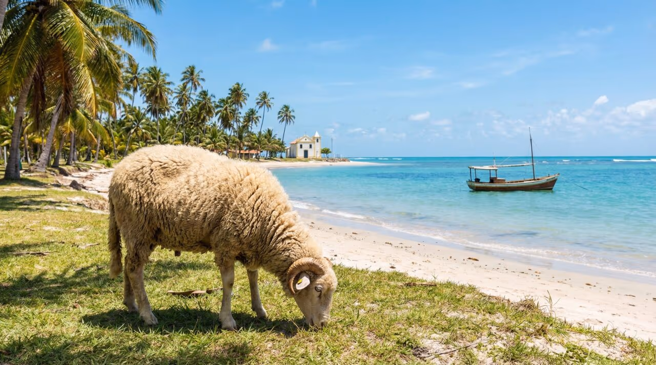 Aqui nessa praia o tempo parece parar, a alma transcende e você descansa