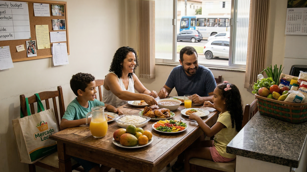 Aluguel e alimentação são maior parte do custo diário das famílias brasileiras