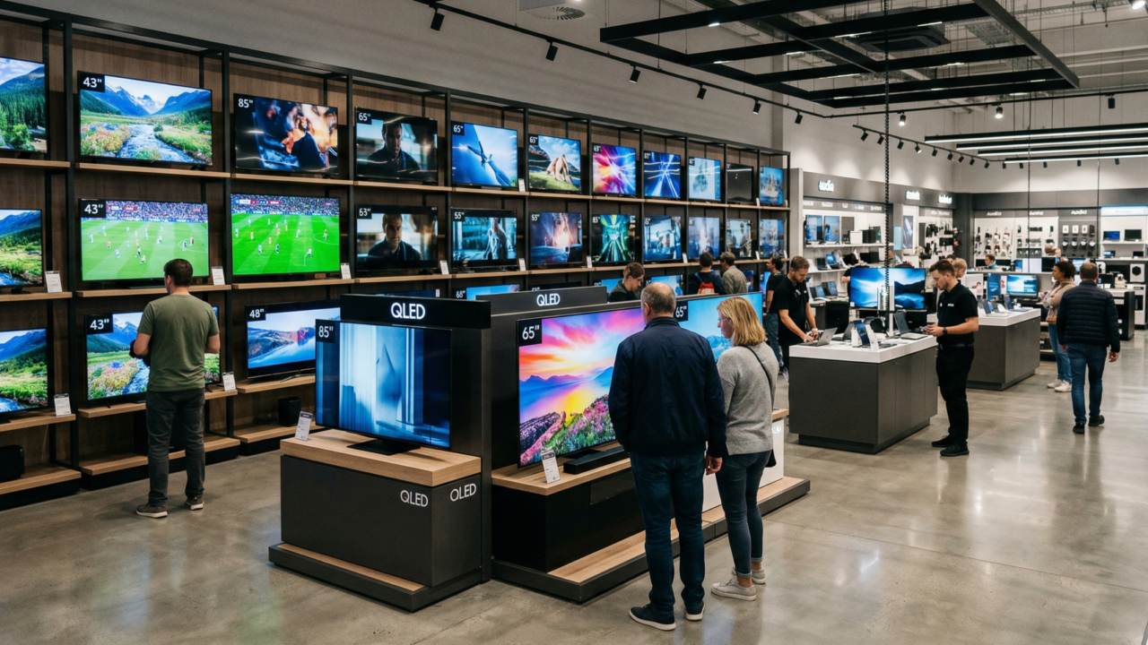 Comprar TV em 2026 ficou mais confuso porque o básico melhorou muito e o premium já não parece tão distante