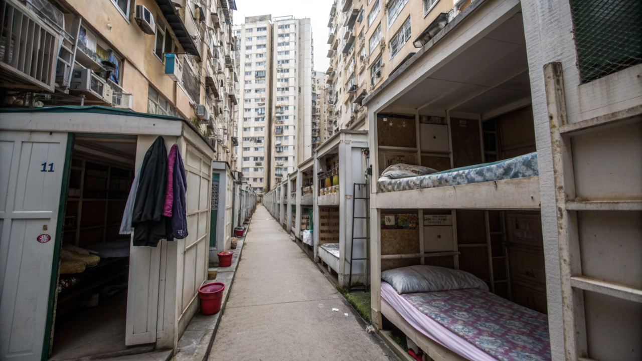 Como milhões de pessoas vivem em apartamentos do tamanho de um caixão em Hong Kong