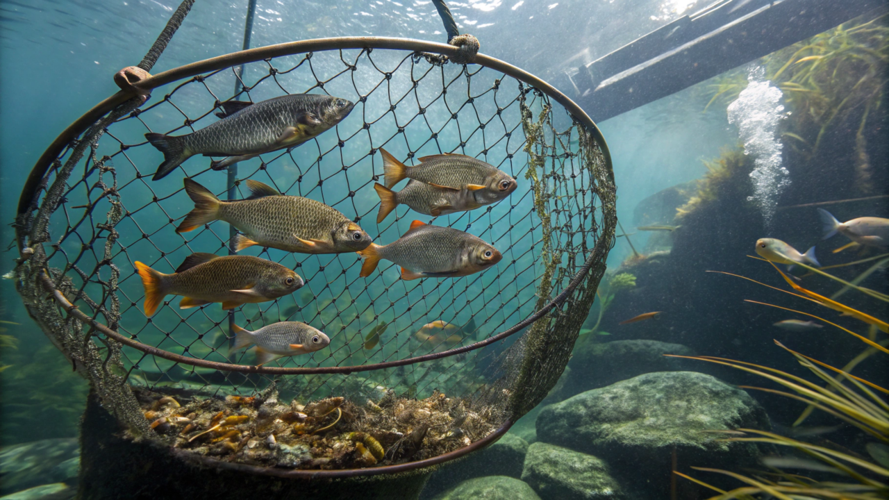 Este homem usa técnicas incríveis de armadilha para pescar quilos de peixe por dia