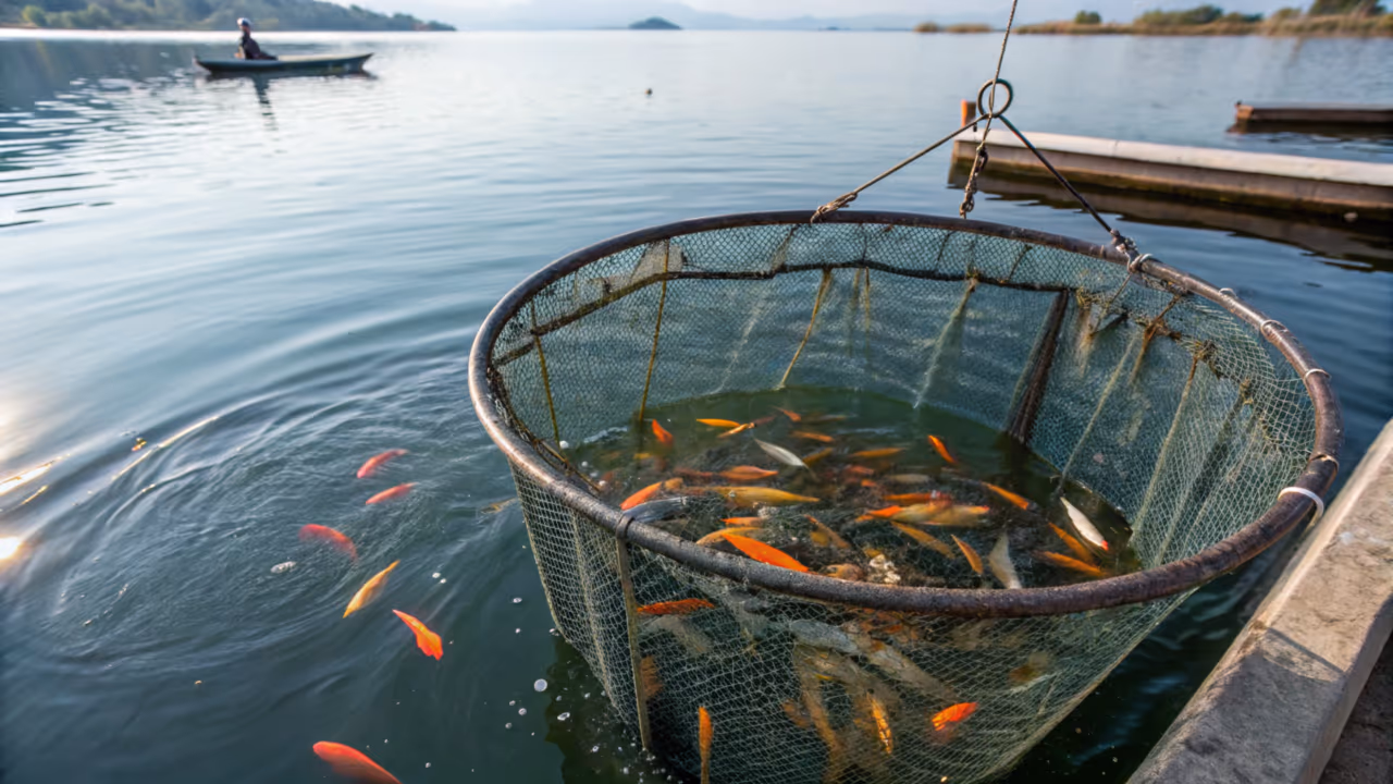 Este homem usa técnicas incríveis de armadilha para pescar quilos de peixe por dia