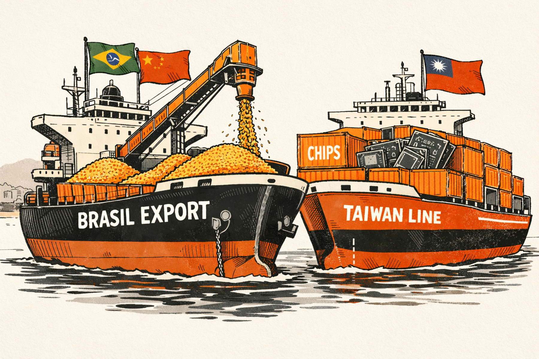 Márcio Coimbra na Crusoé: Entre a soja de Pequim e o silício de Taipei