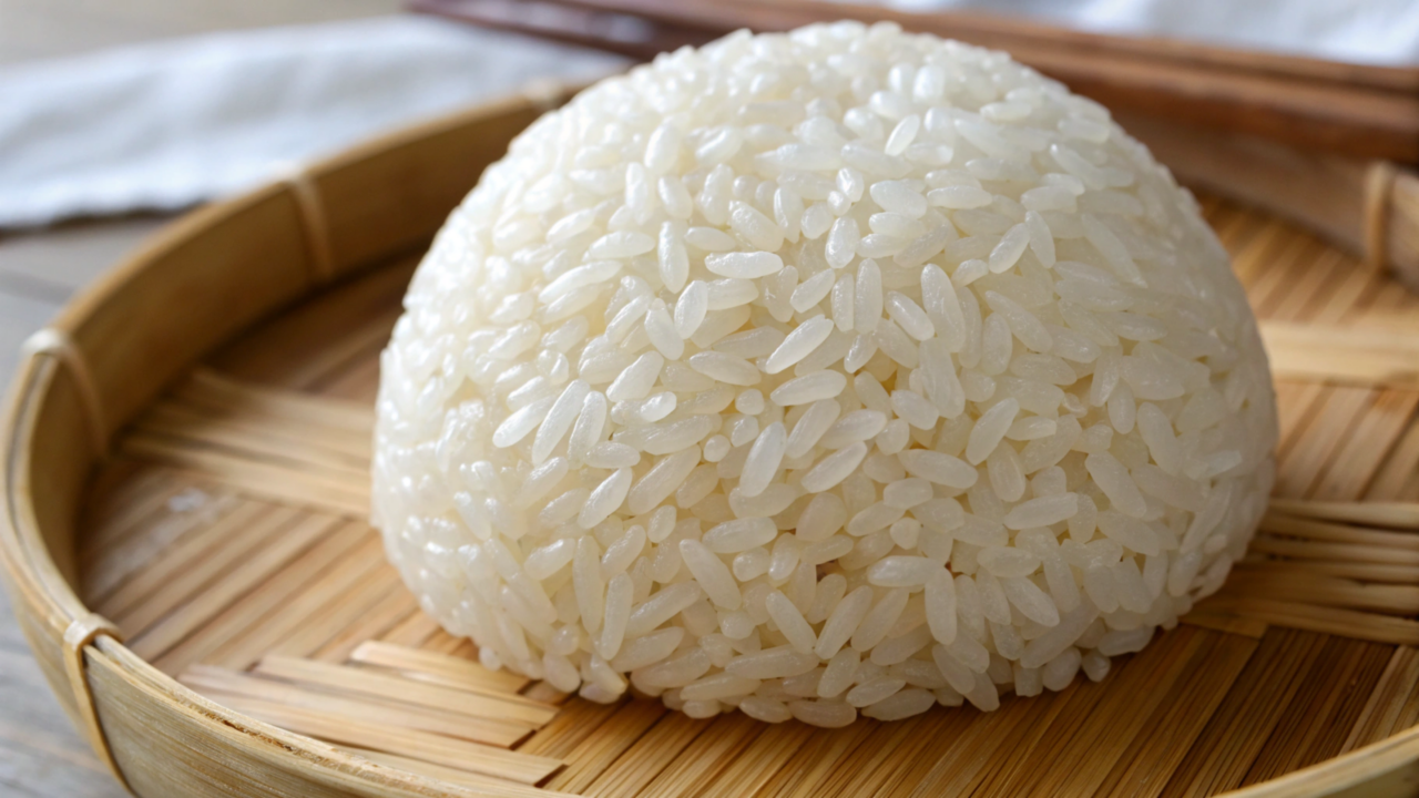 Ele fez uma bola perfeita apenas com arroz e o resultado foi surpreendente