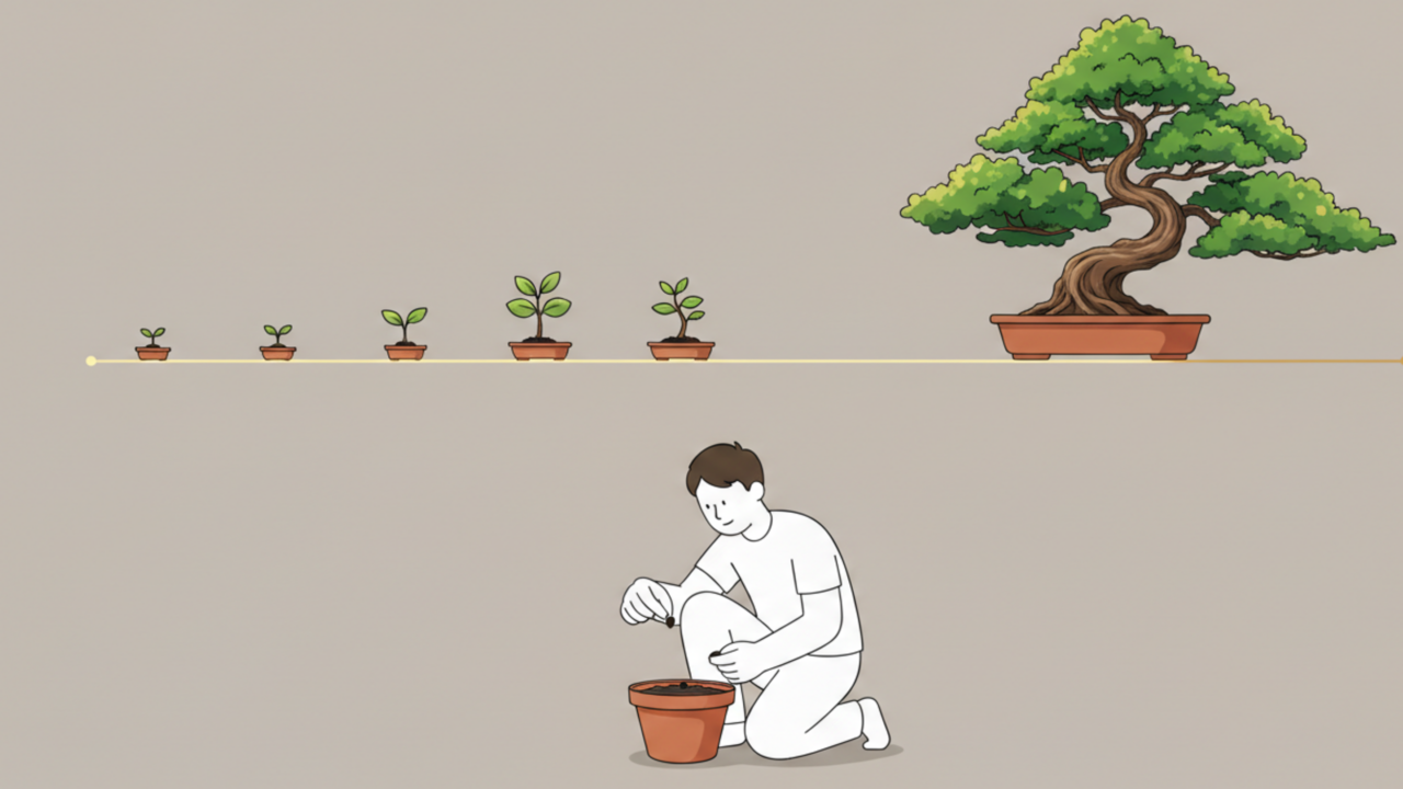 Provérbio chinês: "Não tenha medo de crescer lentamente, tenha medo apenas de ficar parado."