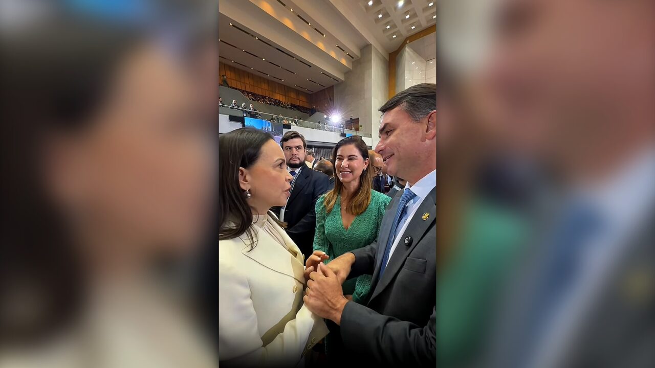 Crusoé: Flávio e María Corina se encontram no Chile