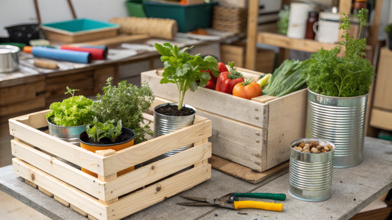 Como reutilizar materiais simples para montar uma horta sustentável