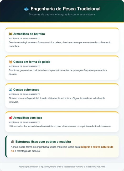 Este homem usa técnicas incríveis de armadilha para pescar quilos de peixe por dia