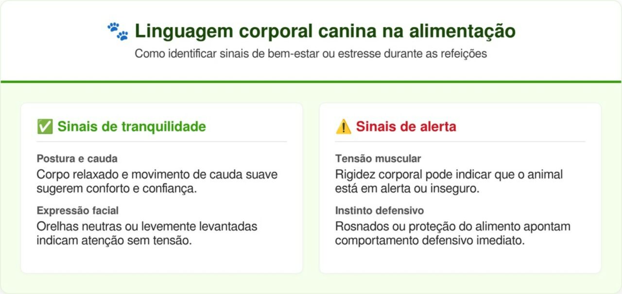 O que o seu cachorro está tentando te dizer quando ele te encara enquanto come