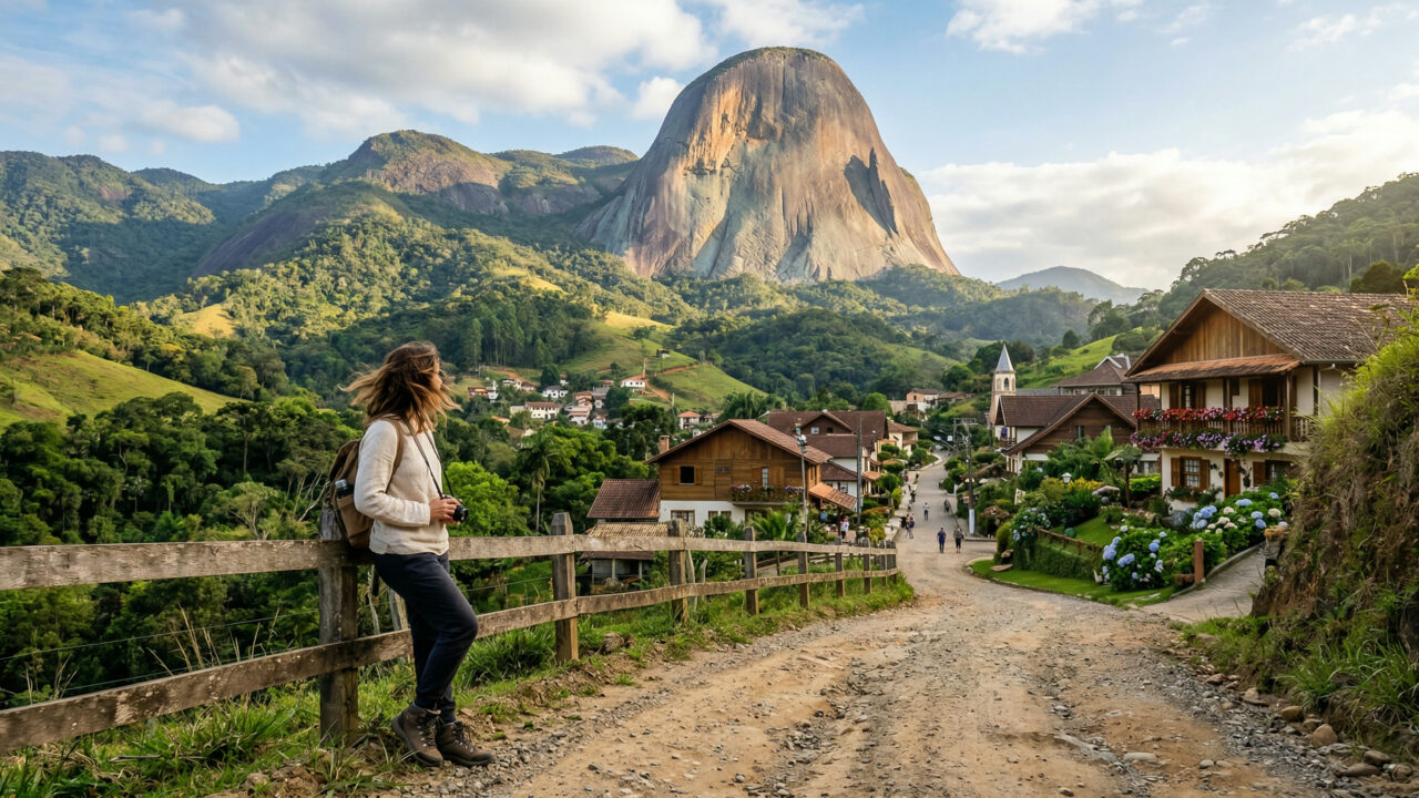 A Europa Brasileira escondida nas montanhas que encanta com ótima qualidade de vida e uma rocha que muda de cor 36 vezes ao dia
