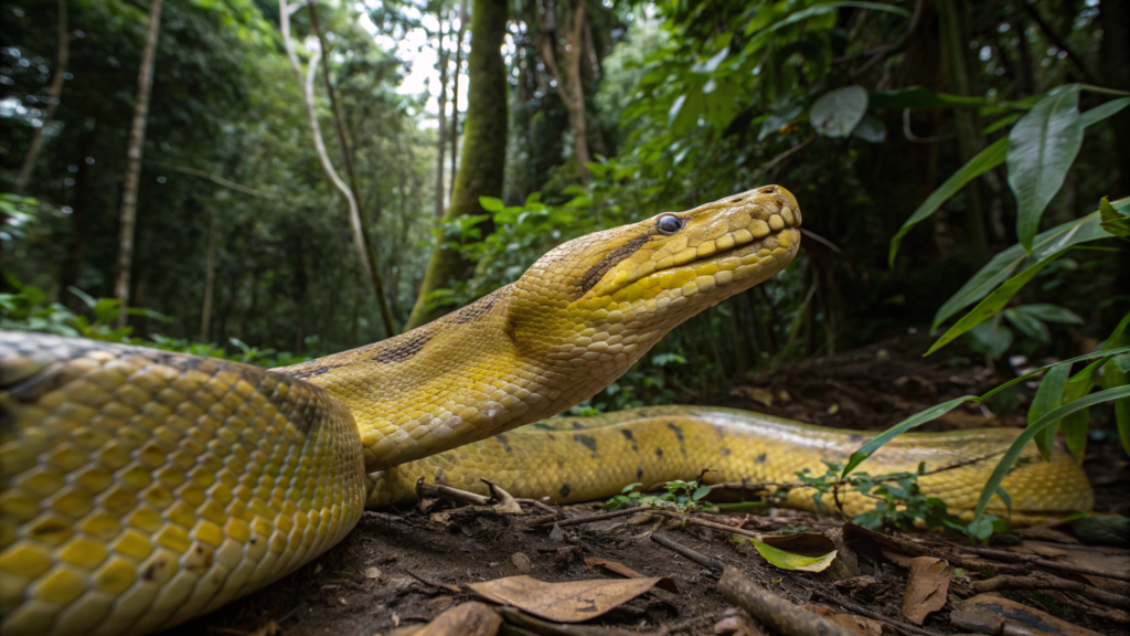 Ele encontrou uma sucuri-amarela gigante e isso aconteceu