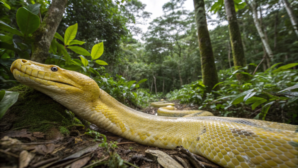 Ele encontrou uma sucuri-amarela gigante e isso aconteceu