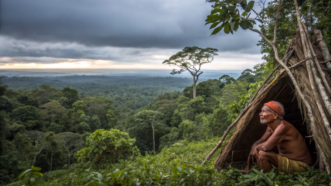 Ele vive isolado na floresta sem energia e sem água há mais de 40 anos