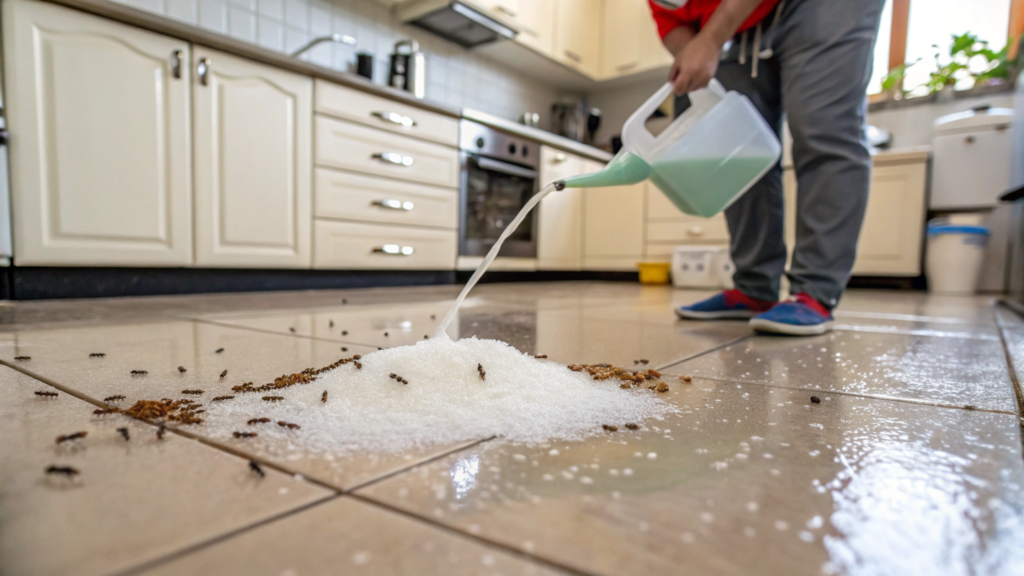 Como eliminar todas as formigas da sua casa utilizando água e açúcar