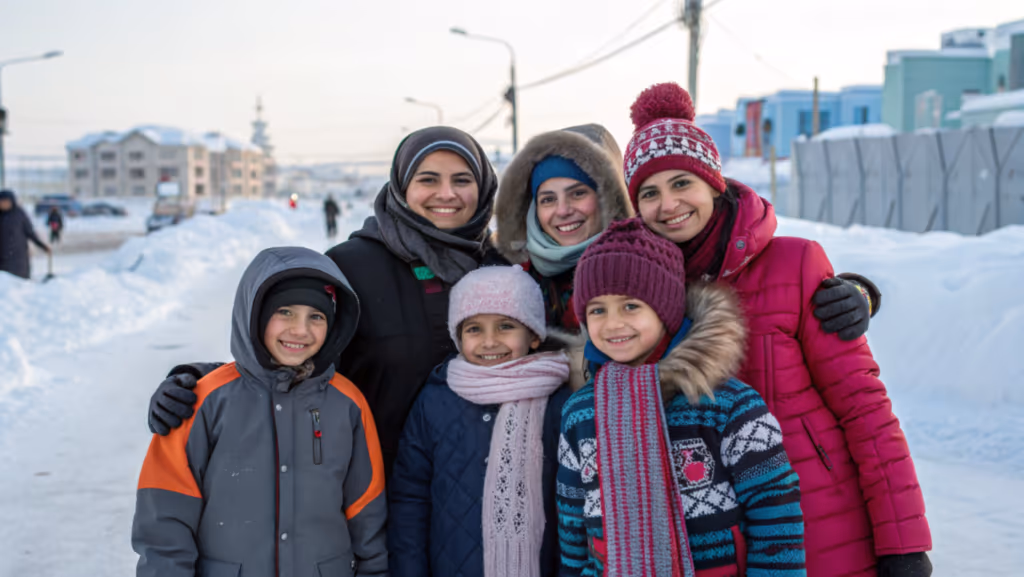 Essa família com 22 crianças vivem na cidade com o clima mais extremo do mundo