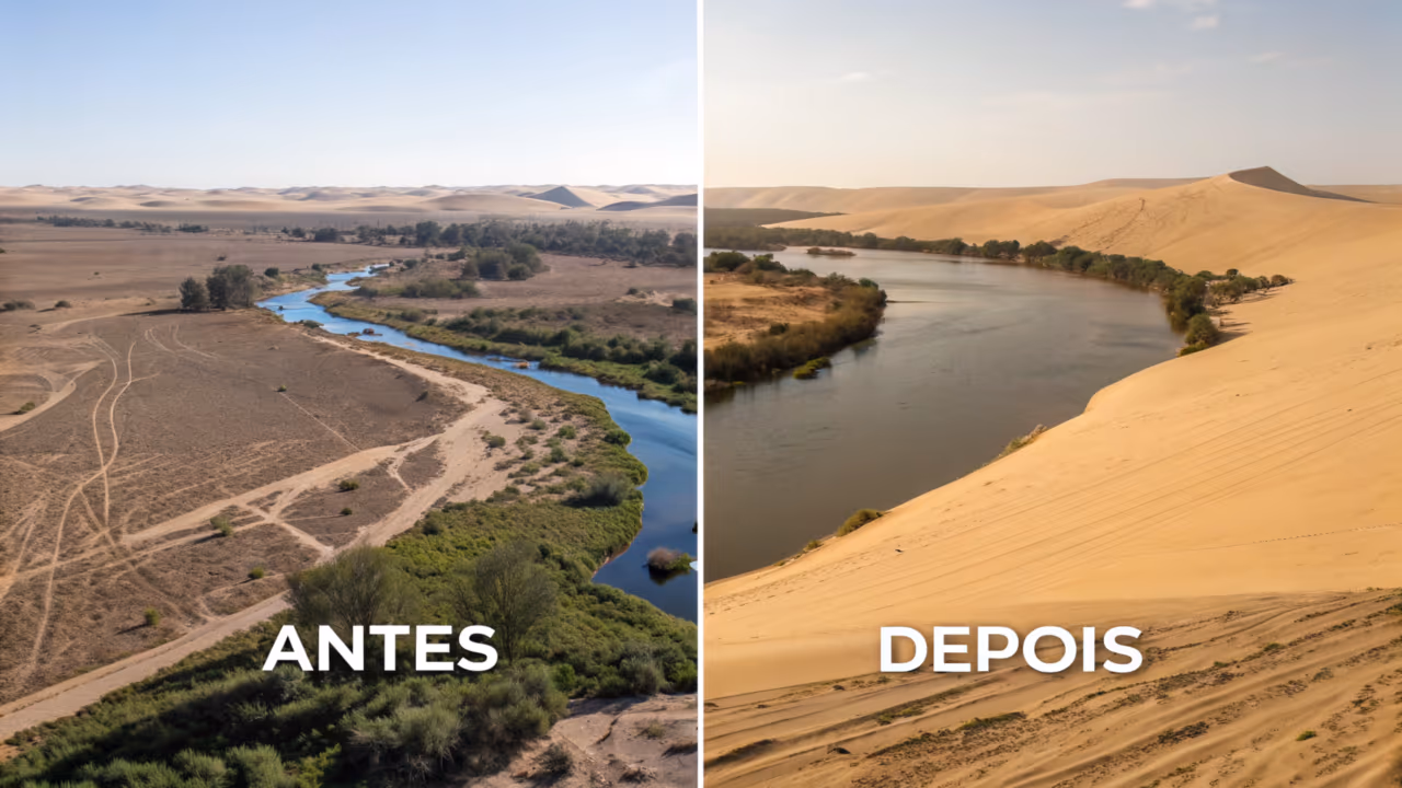 Uma construção que inundou um deserto do tamanho de Santa Catarina