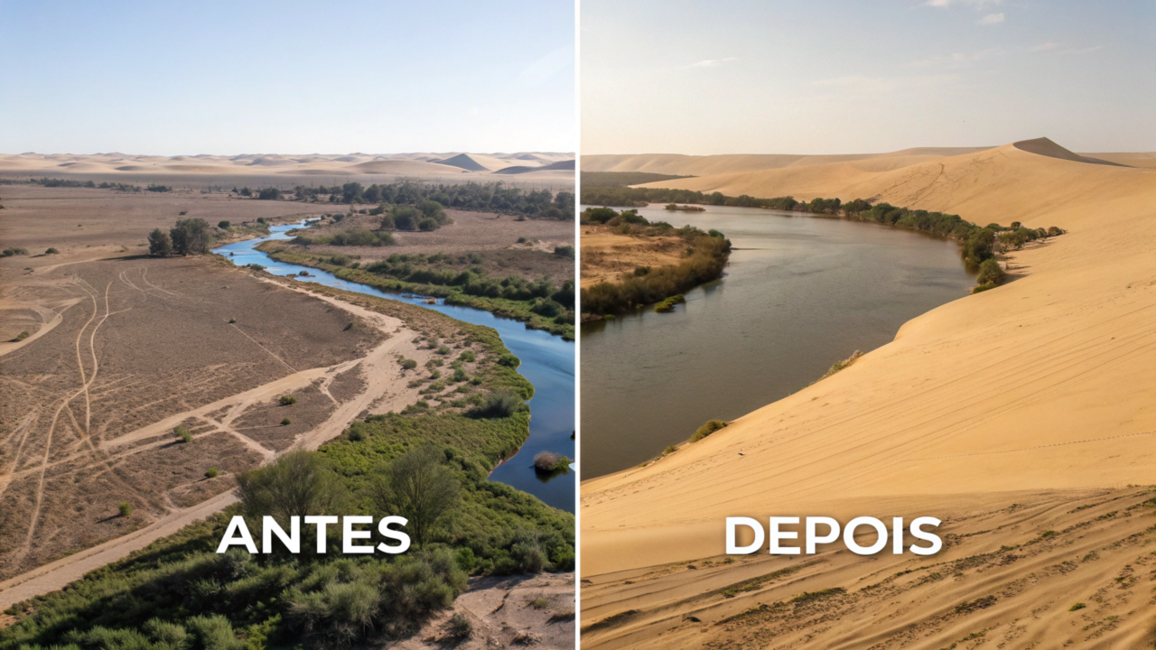 Uma construção que inundou um deserto do tamanho de Santa Catarina