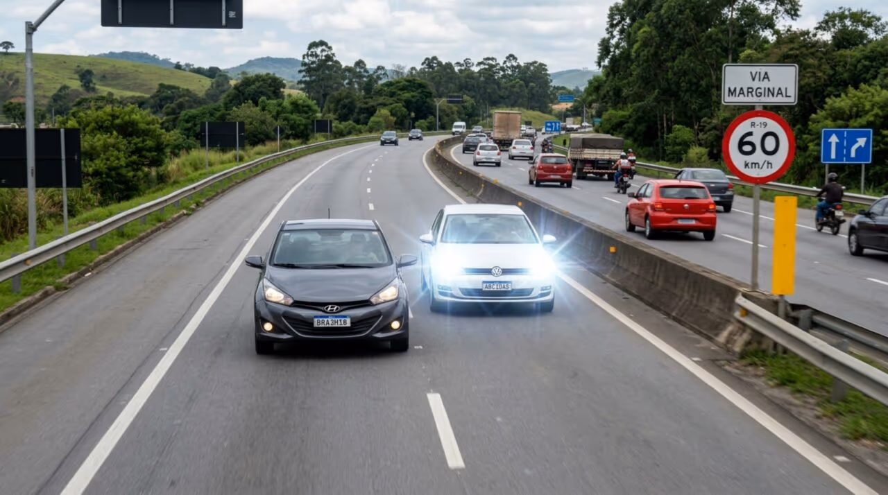 Motoristas que insistem em andar devagar na faixa da esquerda certamente devem conhecer o Art. 198 do CTB