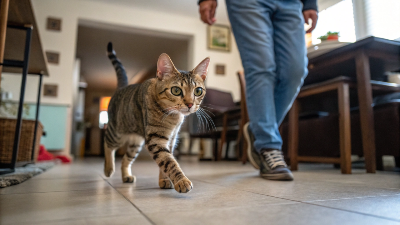 O que significa seu gato ficar te seguindo o tempo todo?