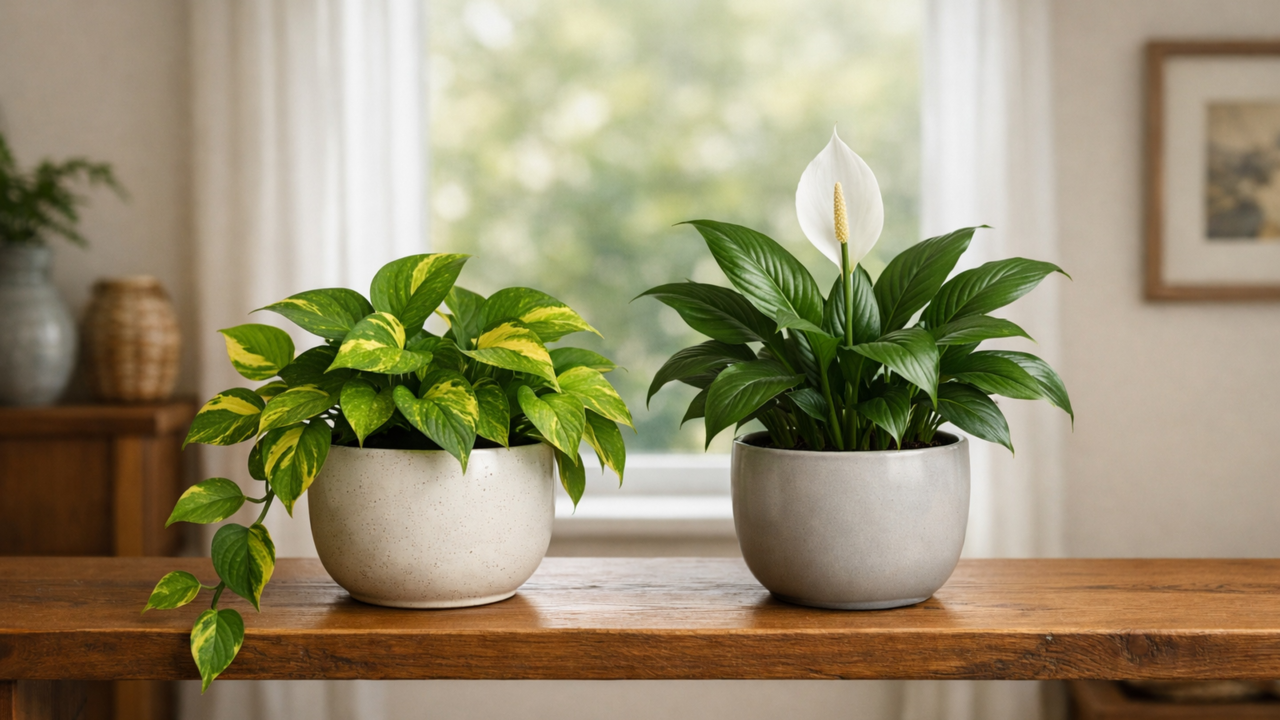 O que plantar em vaso pequeno dentro de casa que cresce sem sol direto e ainda purifica o ar